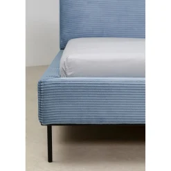 KARE Design Lit East Side Velours Cotele Bleu 180X200Cm