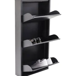 KARE Design Meuble À Chaussures Caruso 3 Anthracite
