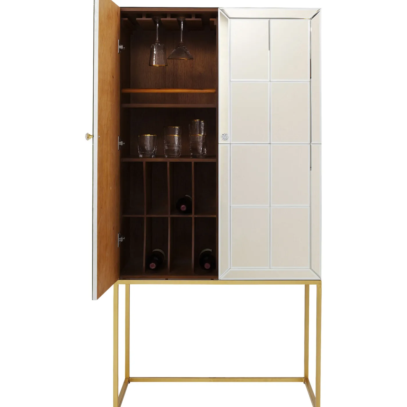 KARE Design Meuble Bar Luxury Champagne 89X181Cm