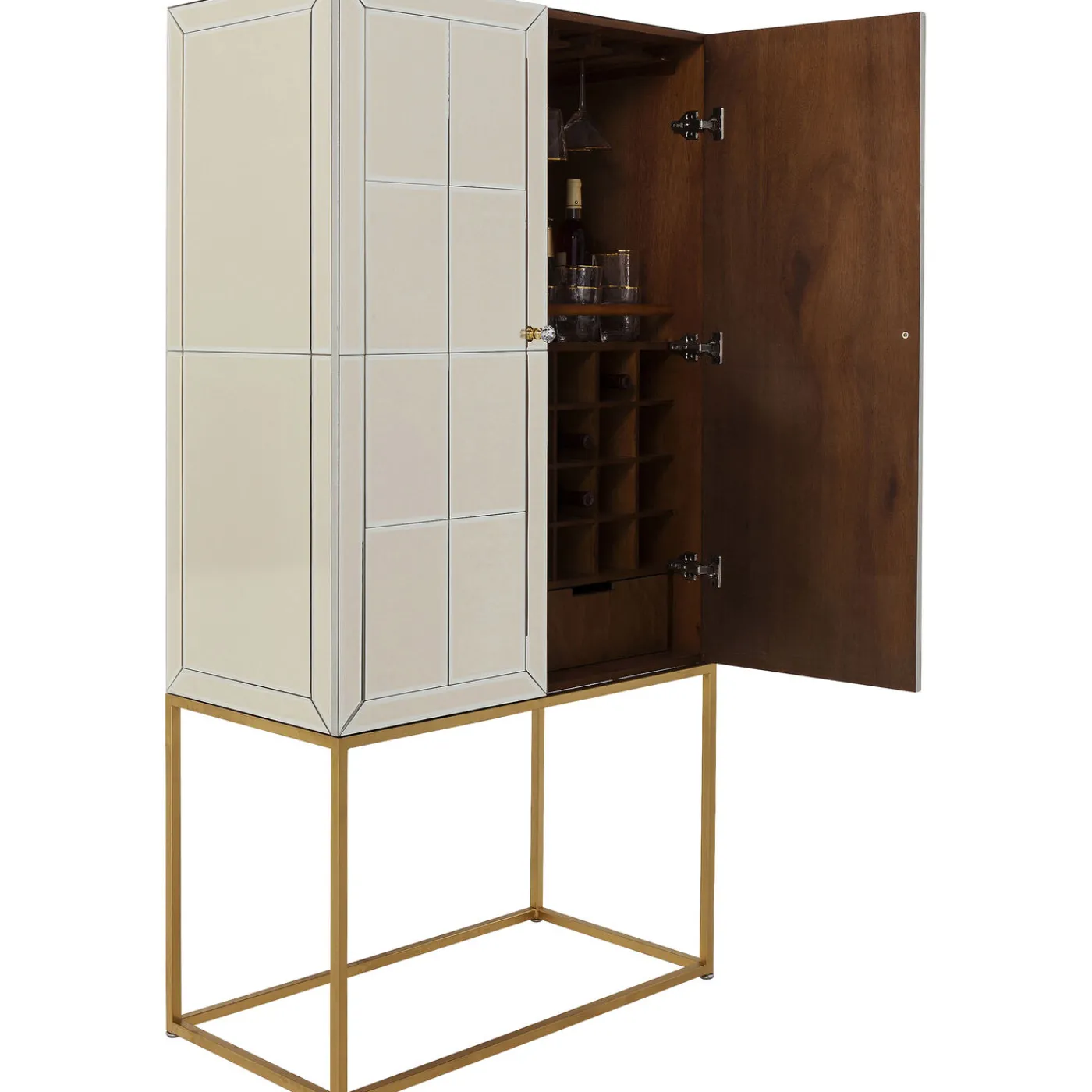 KARE Design Meuble Bar Luxury Champagne 89X181Cm