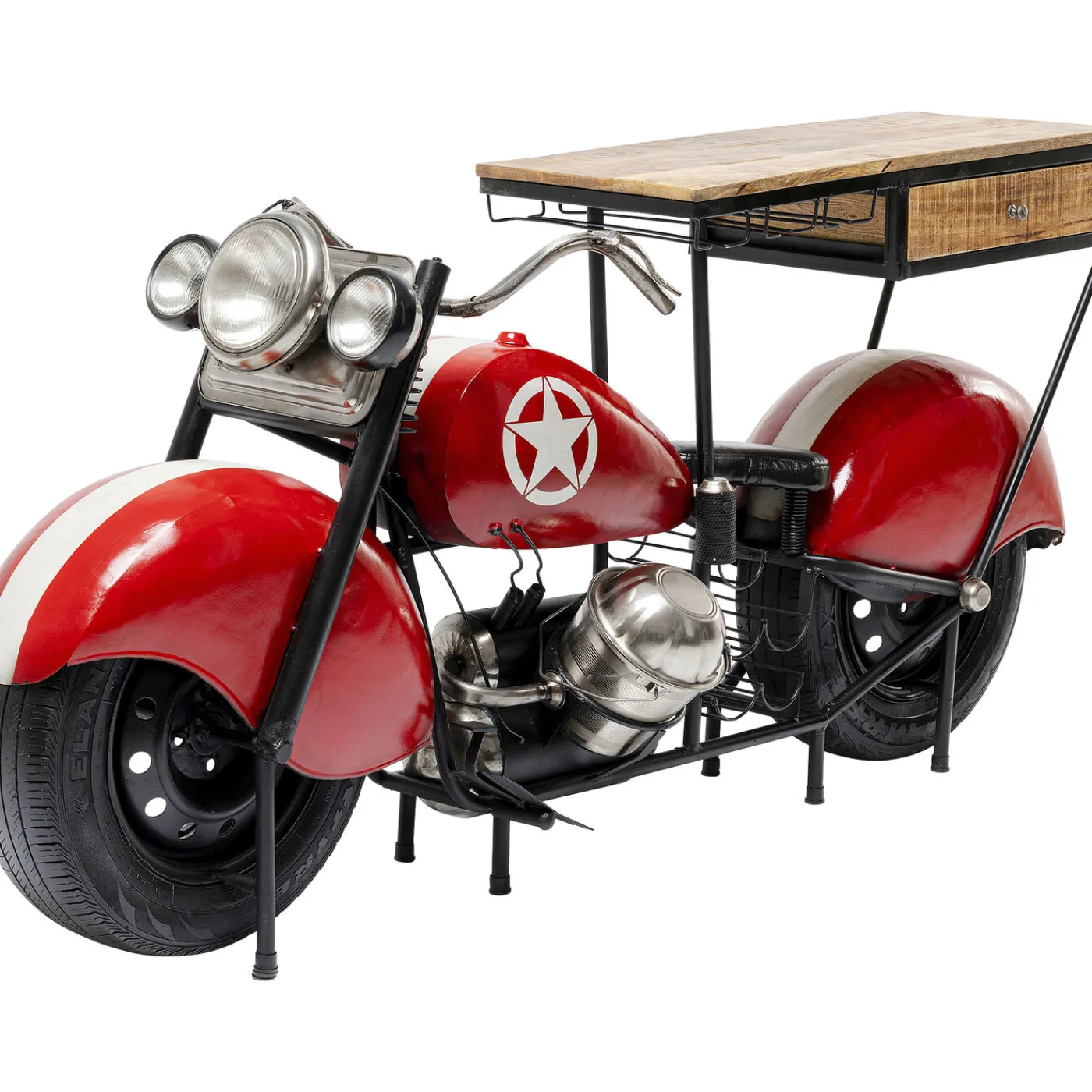 KARE Design Meuble Bar Motorbike Rouge