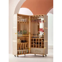 KARE Design Meuble Bar West Coast Mobile 60X154Cm