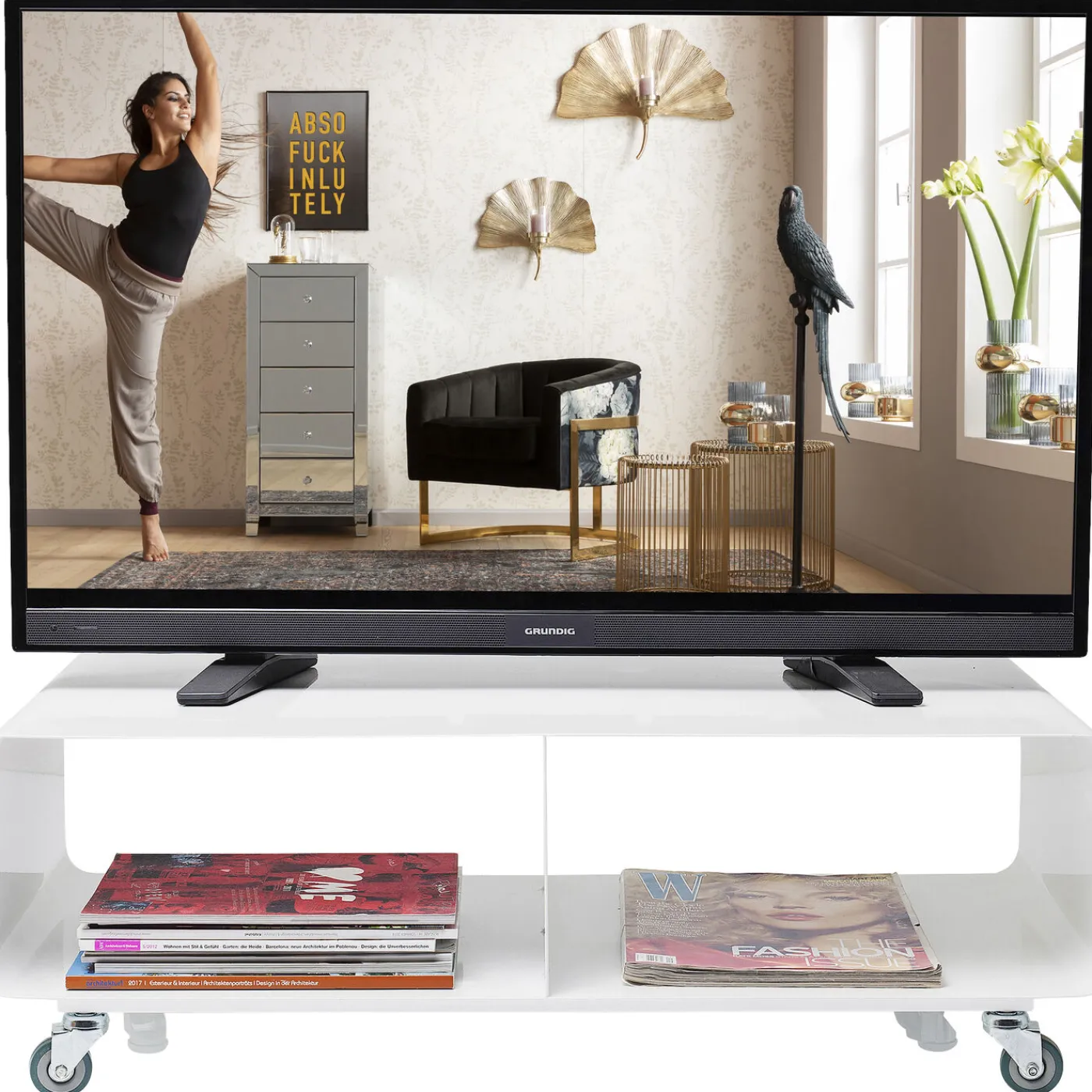 KARE Design Meuble Tv Lounge M Blanc