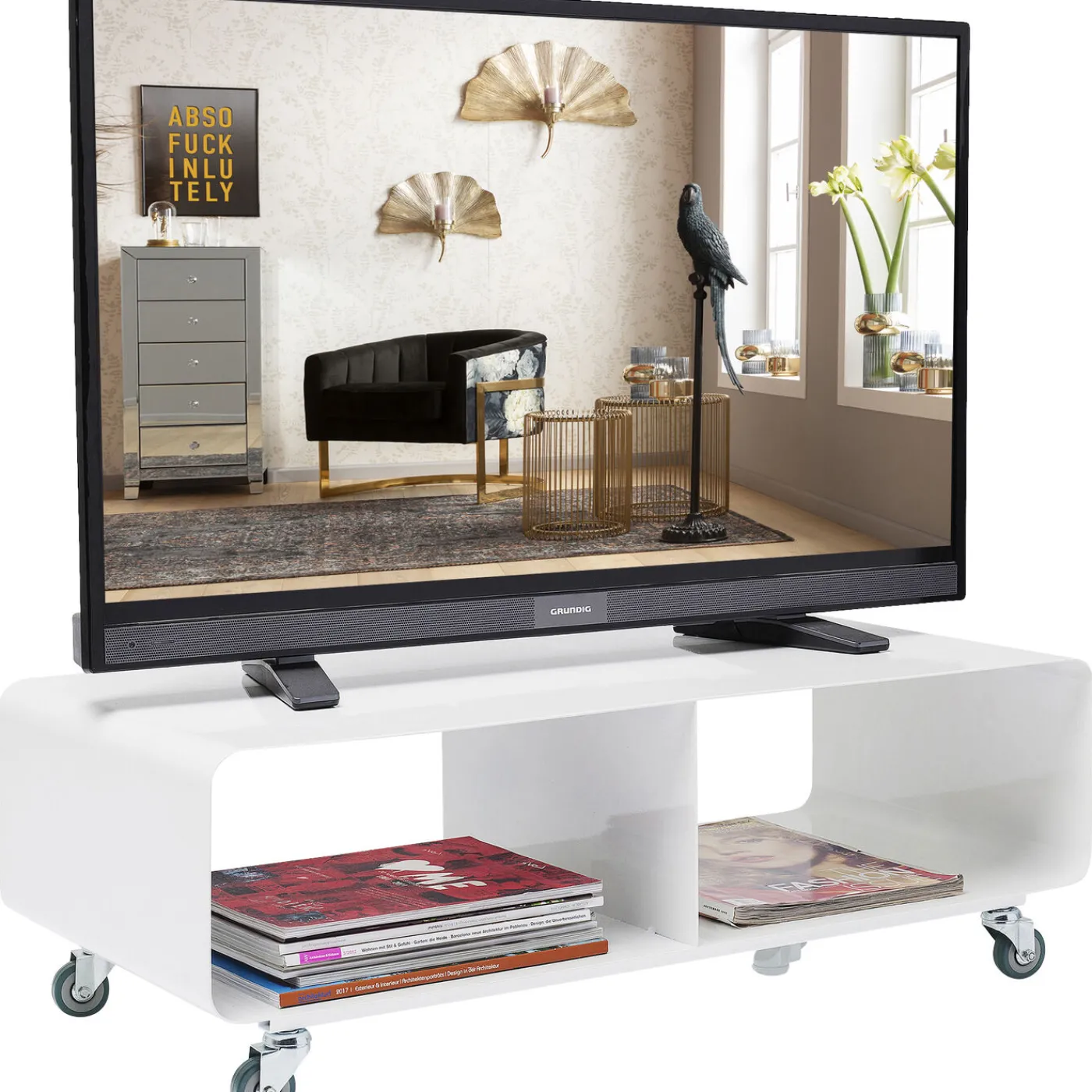 KARE Design Meuble Tv Lounge M Blanc