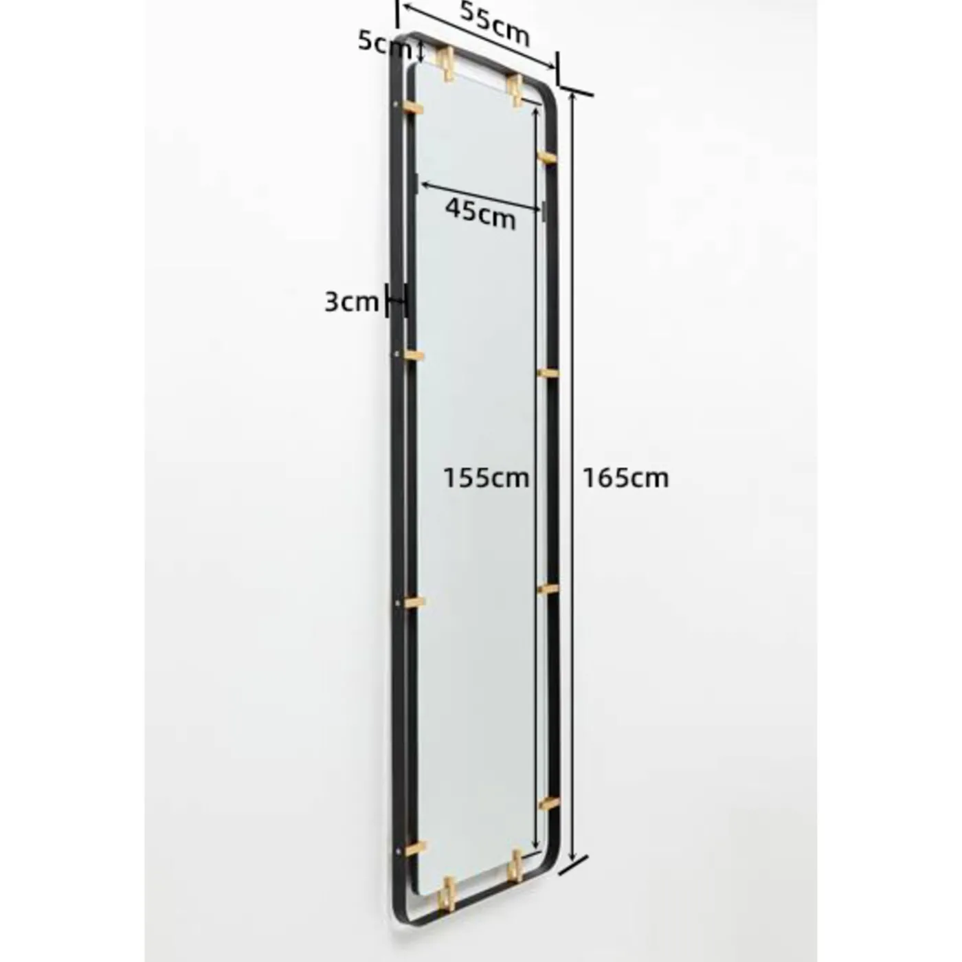 KARE Design Miroir Betsy Frame Metal 55X165Cm