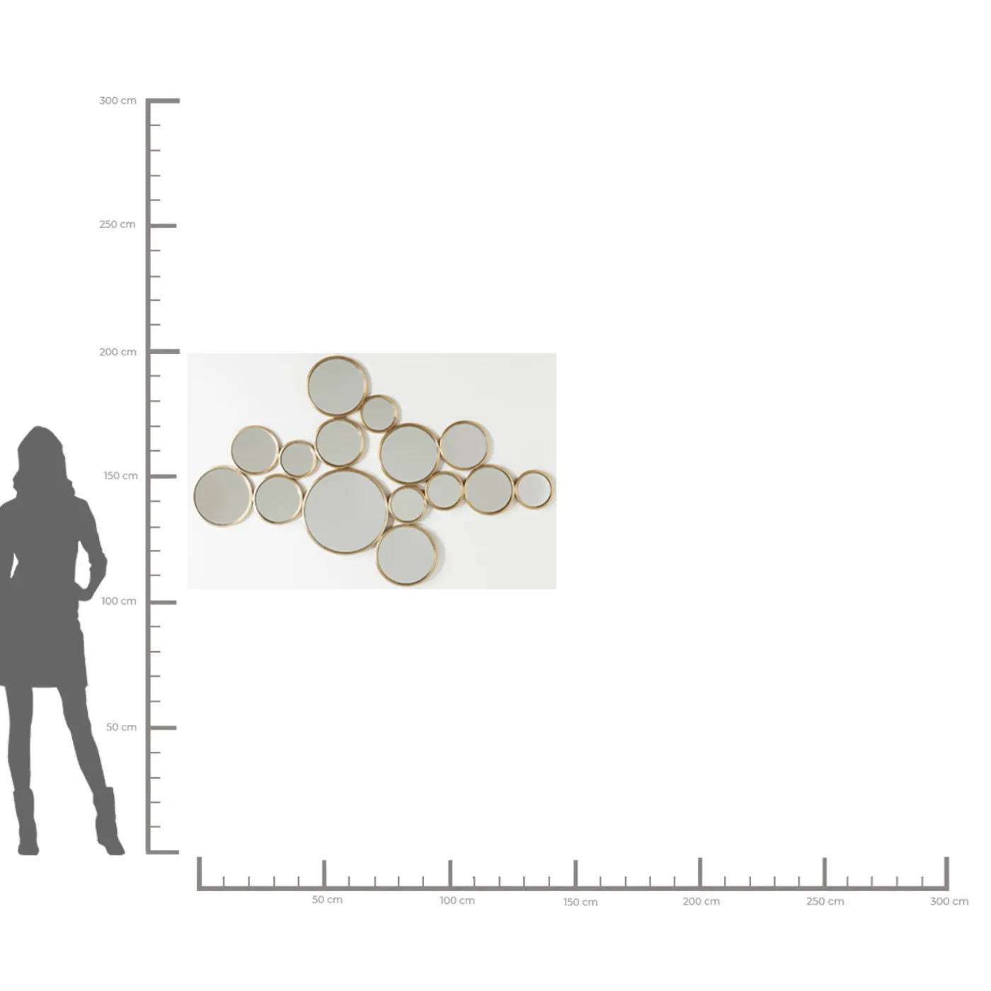 KARE Design Miroir Bubbles Laiton 138X93Cm