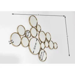 KARE Design Miroir Bubbles Laiton 138X93Cm