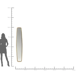 KARE Design Miroir Clip Brass 32X177Cm