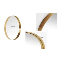 KARE Design Miroir Curve Mo Laiton O100