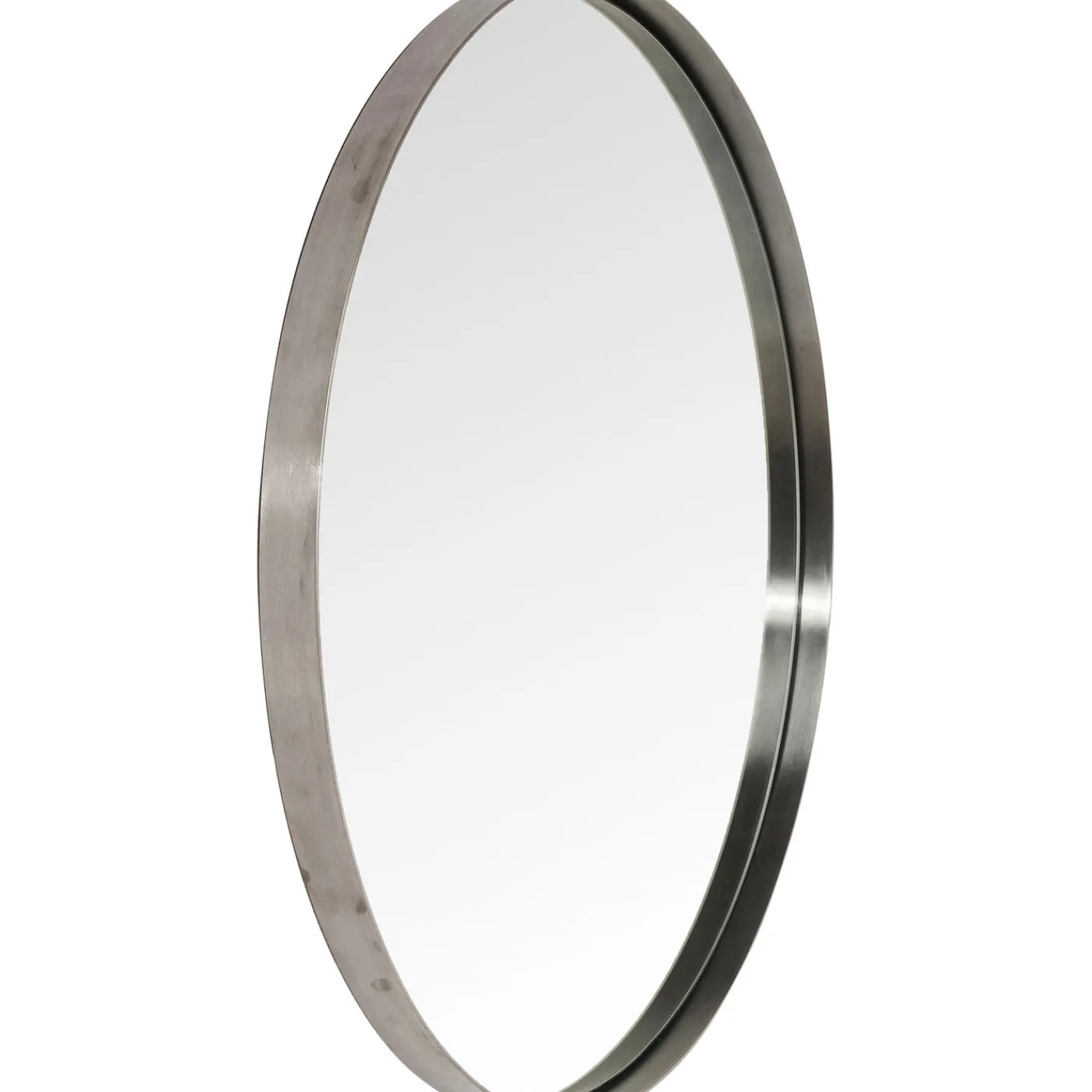 KARE Design Miroir Curve Rond Acier Nature O100Cm