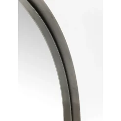 KARE Design Miroir Curve Rond Acier Nature O100Cm