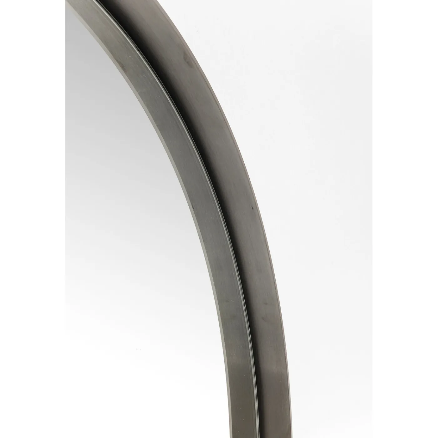 KARE Design Miroir Curve Rond Acier Nature O100Cm