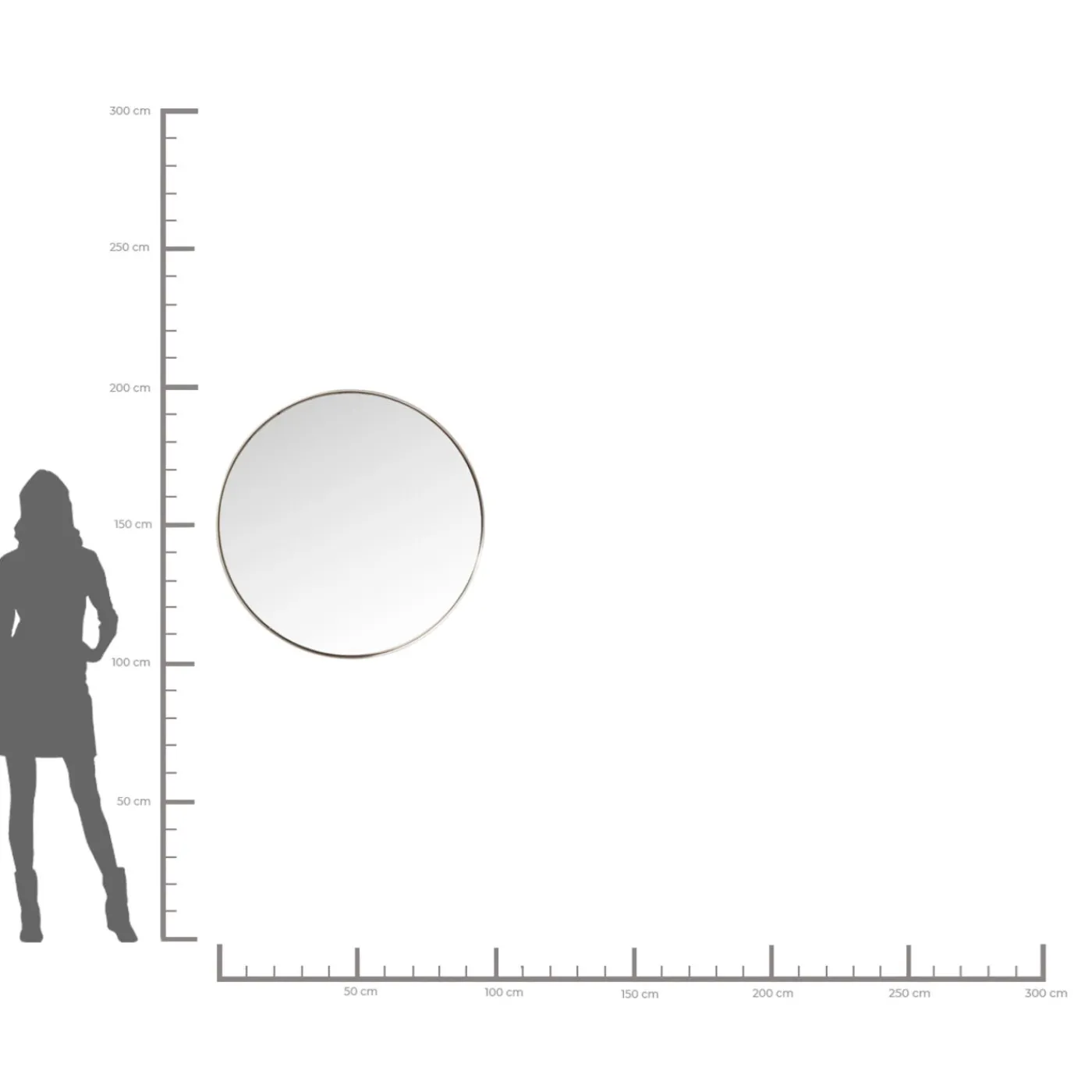 KARE Design Miroir Curve Rond Inox O100Cm