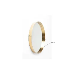 KARE Design Miroir Curve Rond Laiton O60Cm