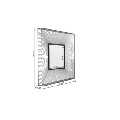 KARE Design Miroir Dimension Carre Noir 91X91Cm