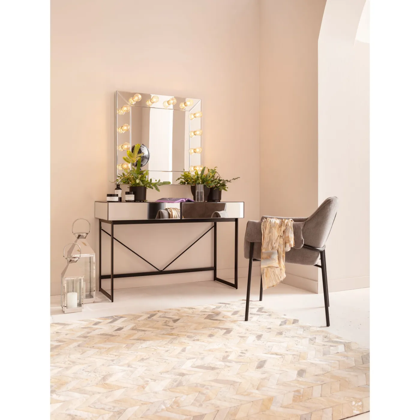 KARE Design Miroir Make Up Carre 81X81Cm