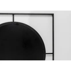 KARE Design Miroir Mural Stanford Frame Noir Mat O90Cm