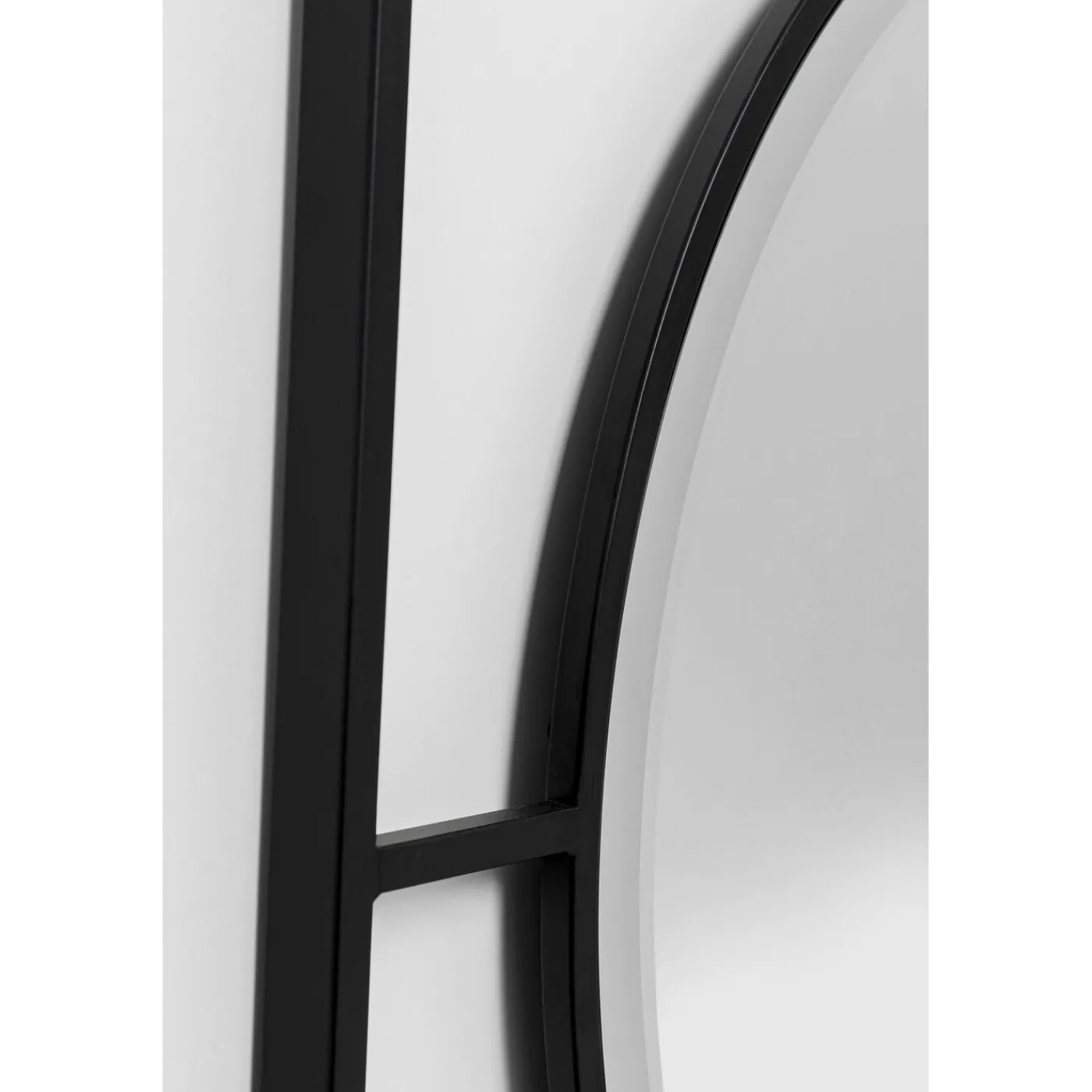 KARE Design Miroir Mural Stanford Frame Noir Mat O90Cm