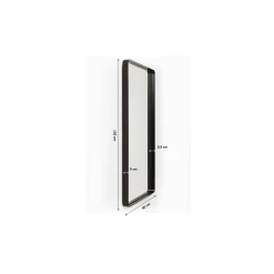 KARE Design Miroir Ombra Soft Noir 120X60Cm