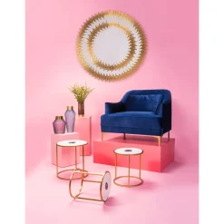 KARE Design Miroir Solare Dore O132Cm