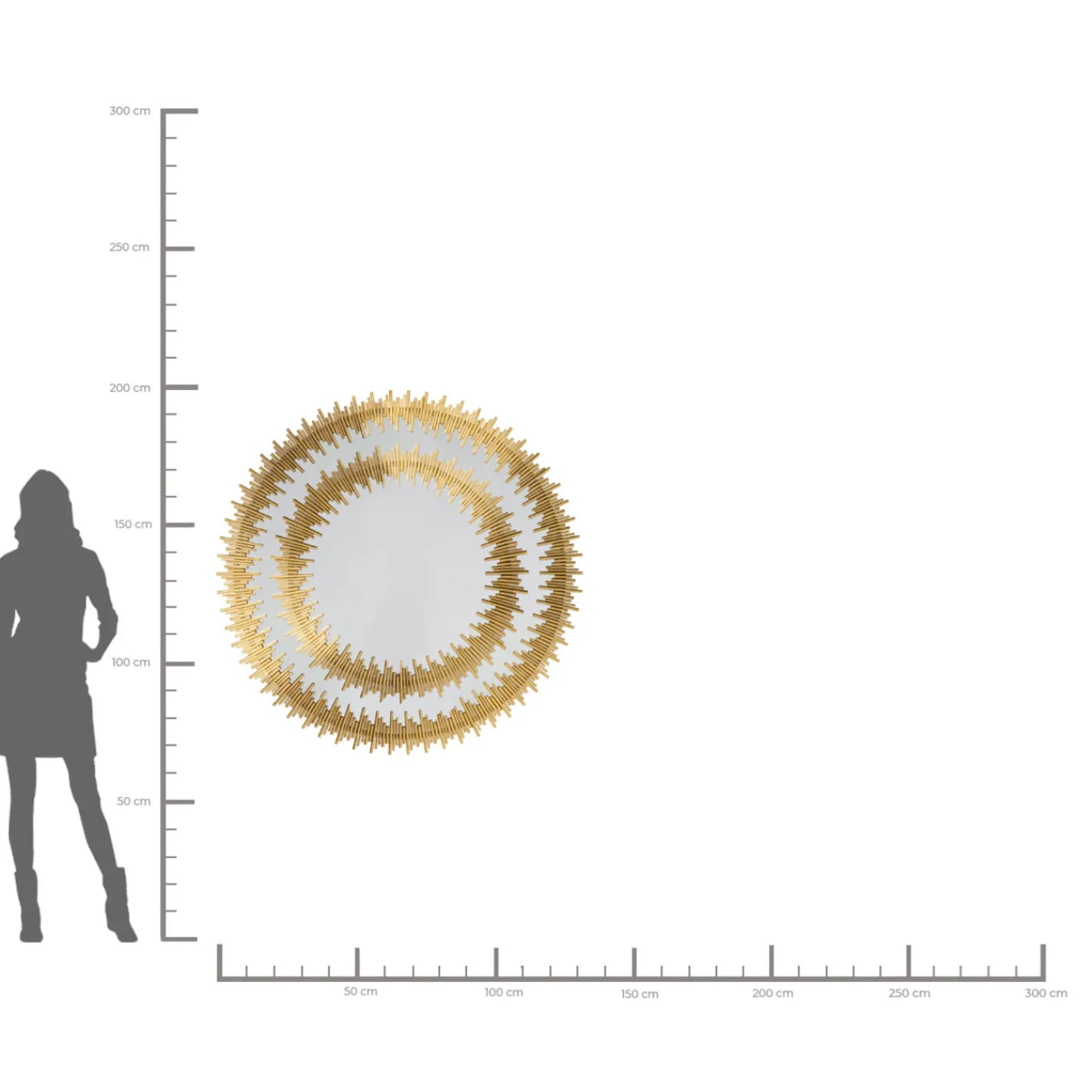 KARE Design Miroir Solare Dore O132Cm
