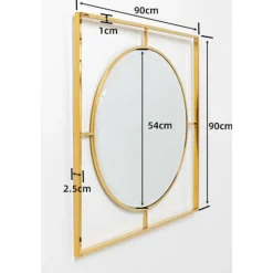 KARE Design Miroir Stanford Frame Round Gold O90Cm