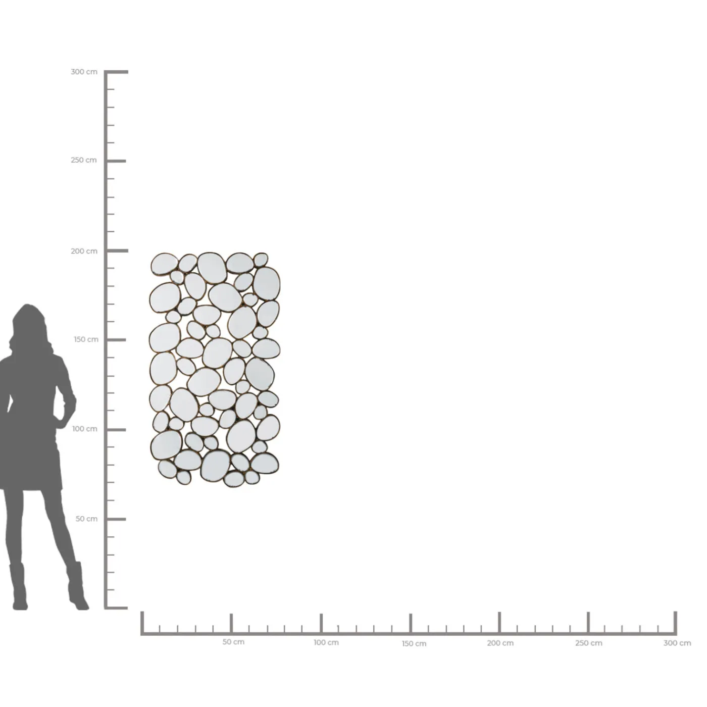 KARE Design Miroir Water Drops 135X78Cm