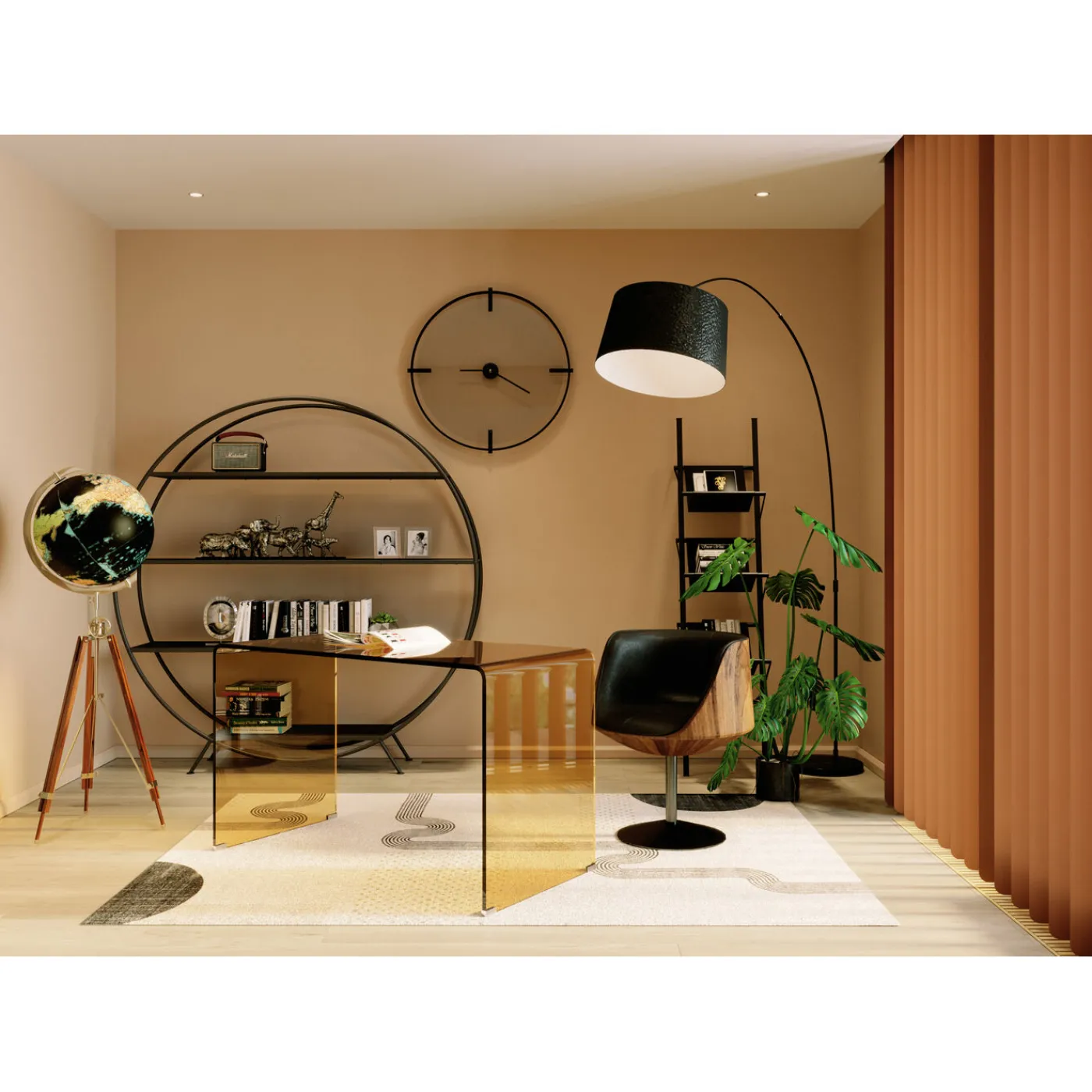 KARE Design Objet Décoratif Globe Earth Noir