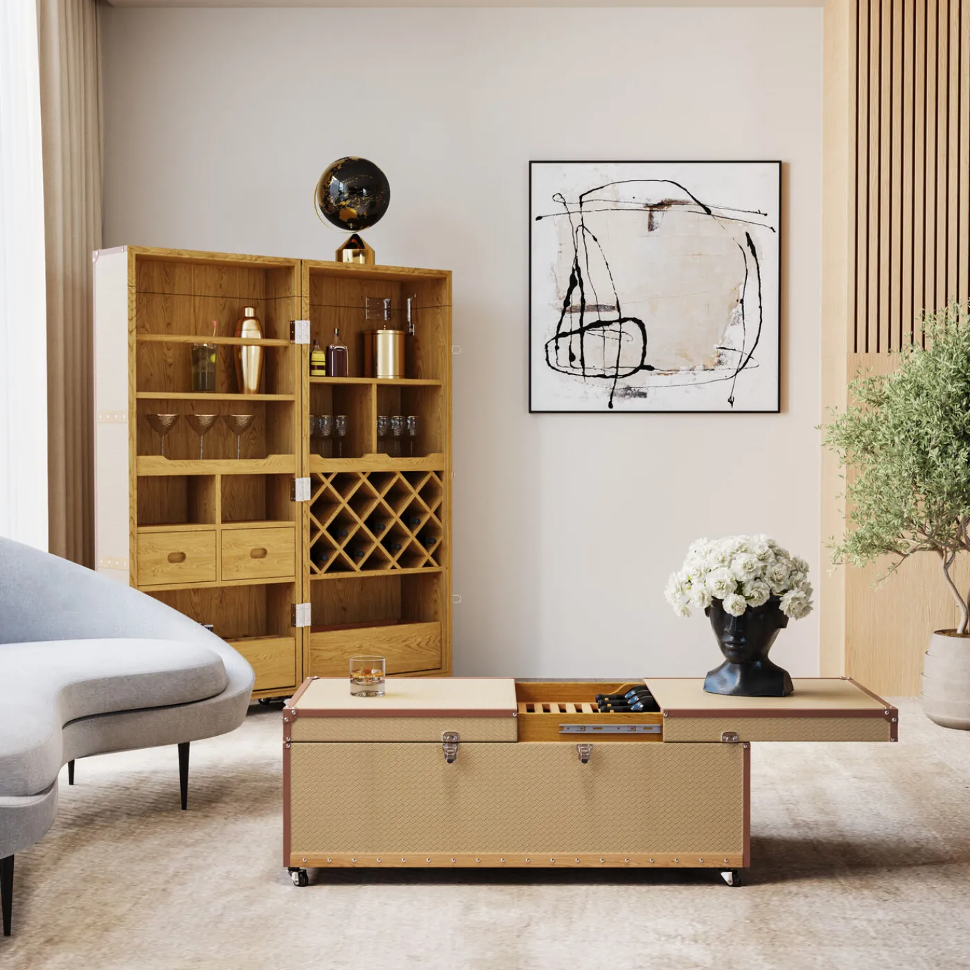 KARE Design Objet Décoratif Globe Top Dore 47Cm