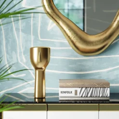 KARE Design Objet Décoratif Golden Face 36Cm