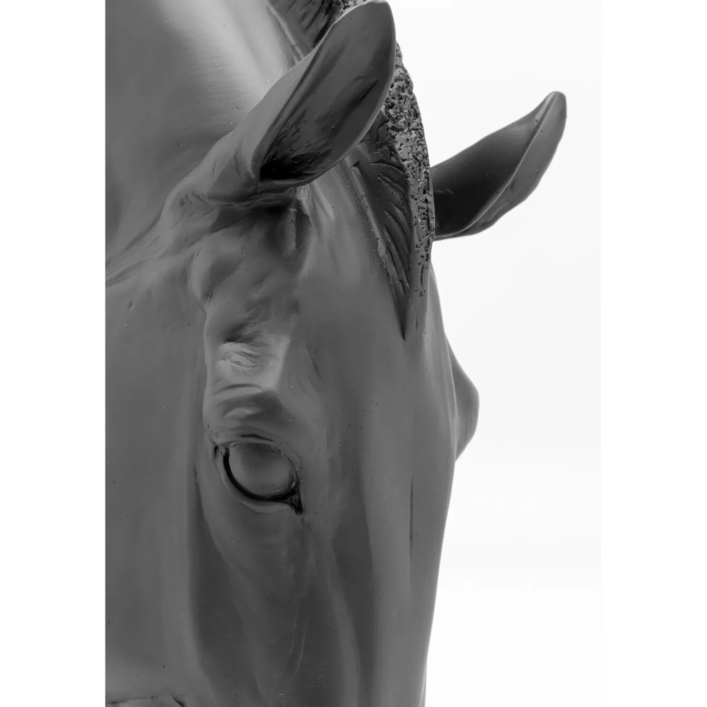 KARE Design Objet Décoratif Horse Face Noir 57Cm