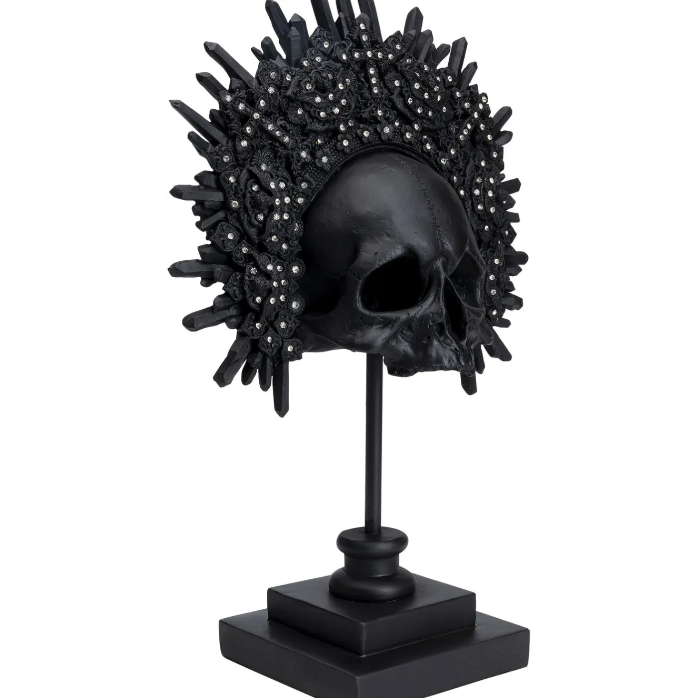 KARE Design Objet Décoratif King Skull Noir 49Cm