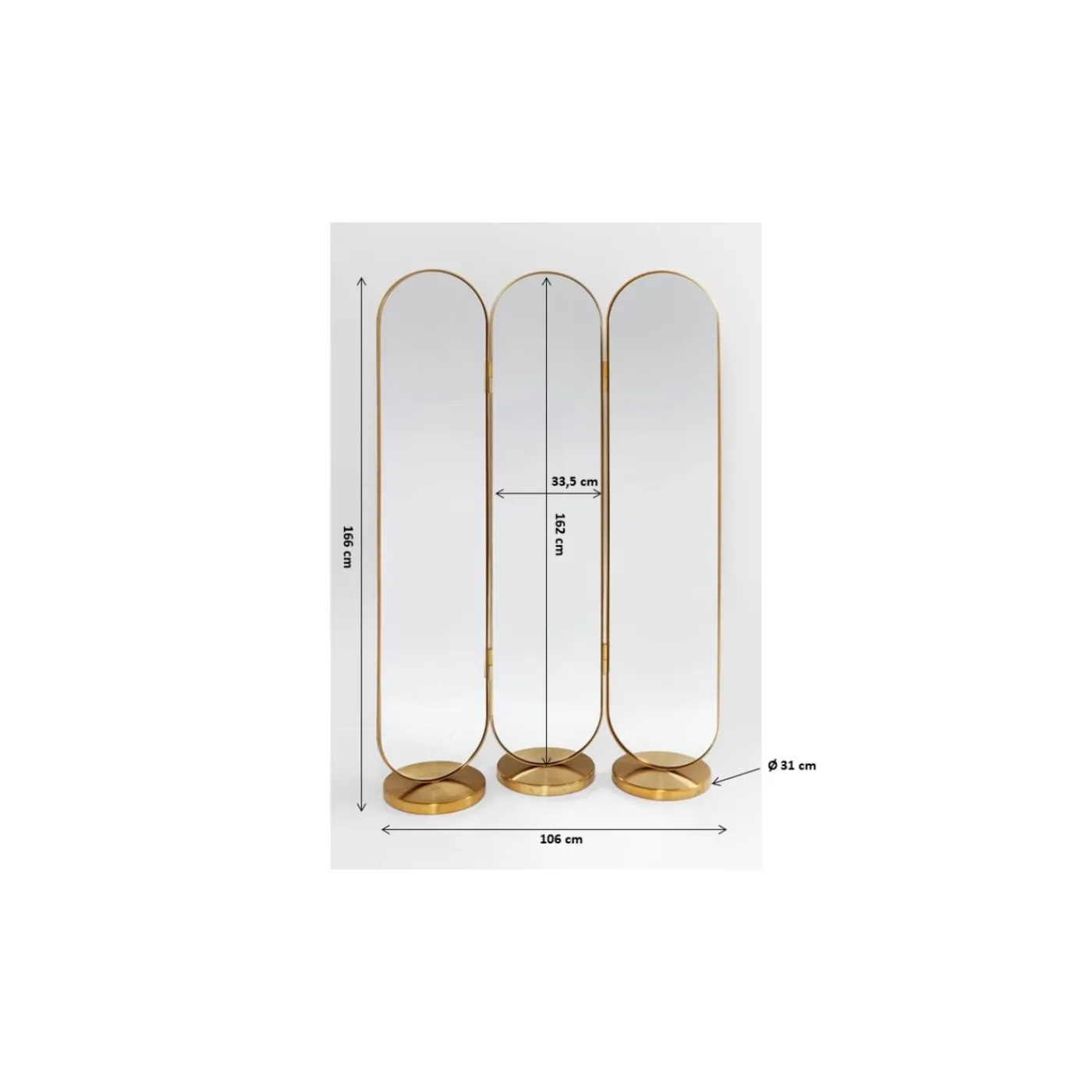 KARE Design Paravent Curve 106X166Cm