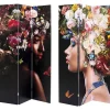 KARE Design Paravent Flowery Shoulder Vs Bunch Flowers 120X180