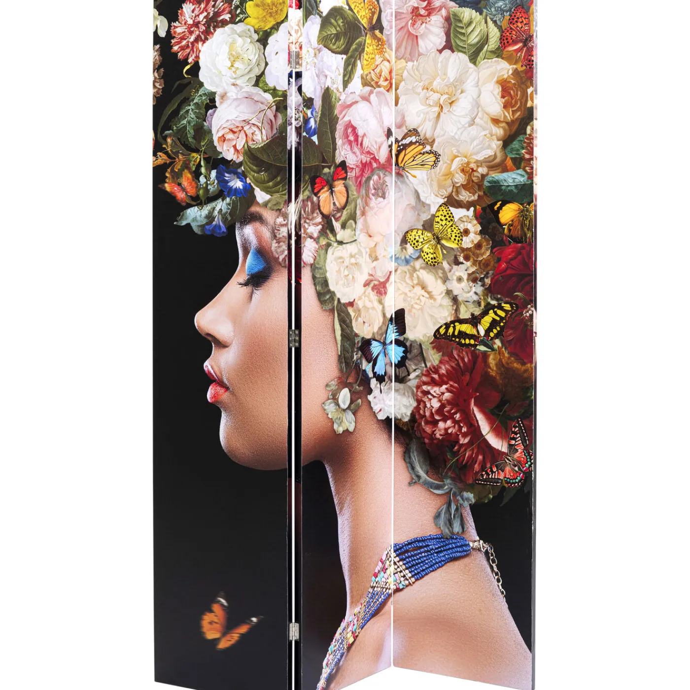 KARE Design Paravent Flowery Shoulder Vs Bunch Flowers 120X180