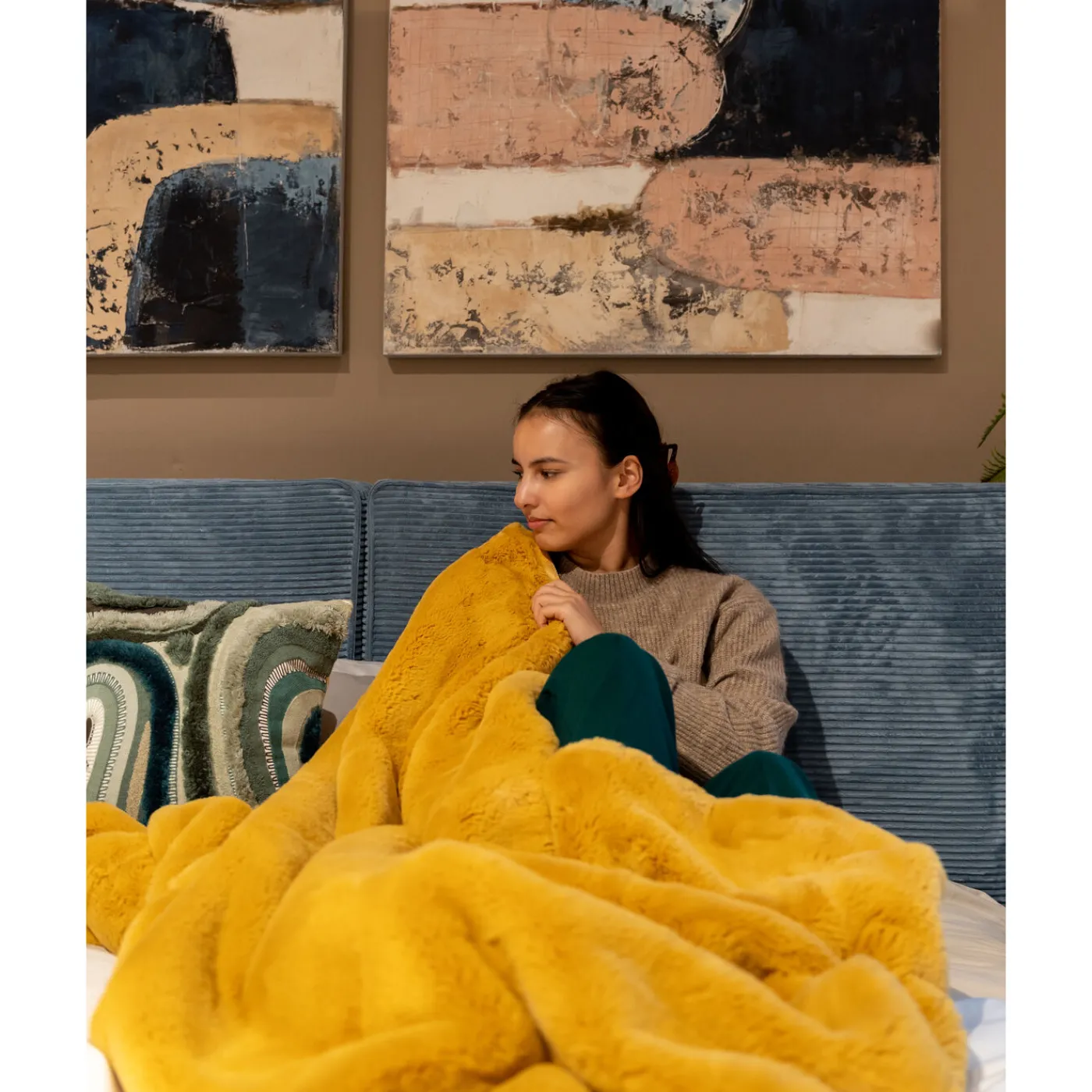 KARE Design Plaid Jaune 140X200Cm