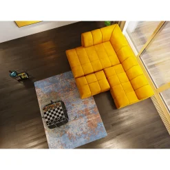 KARE Design Pouf Belami Velours Ambre