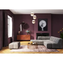 KARE Design Pouf Belami Velours Gris