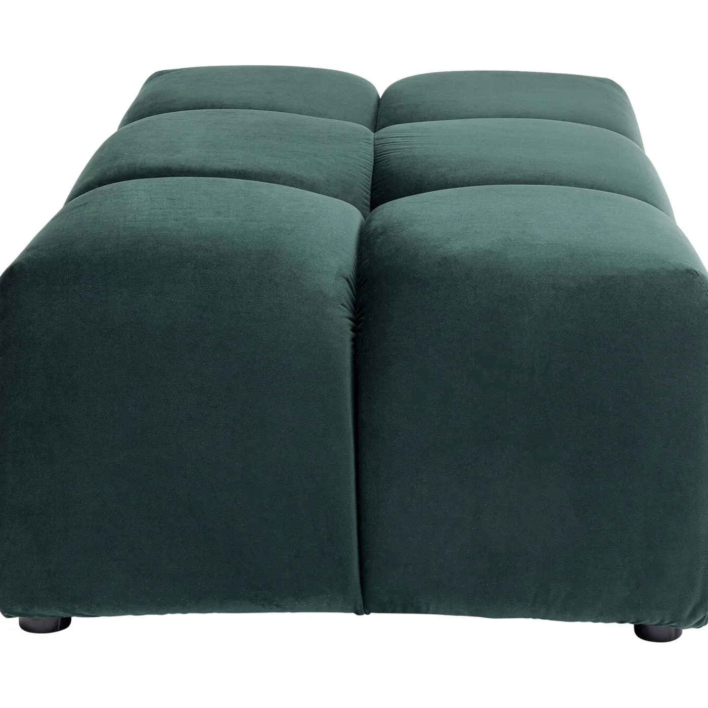 KARE Design Pouf Belami Velours Vert Fonce