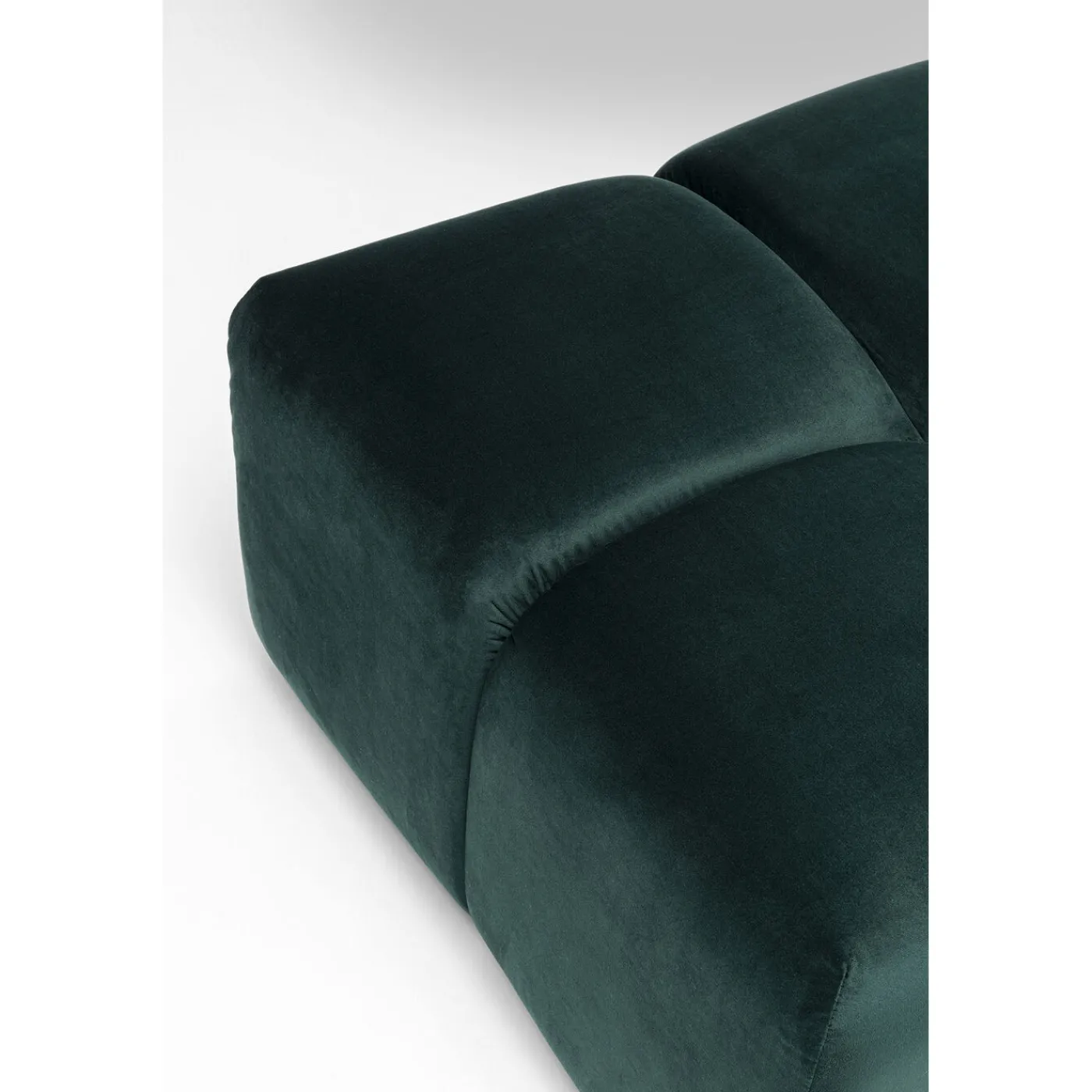 KARE Design Pouf Belami Velours Vert Fonce