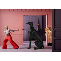 KARE Design Sculpture Greyhound Oskar Noir 180