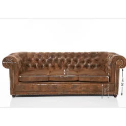 KARE Design Sofa Cambridge 3 Places Vintage Smart