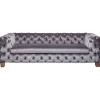 KARE Design Sofa Desire 3-Places Velours Gris