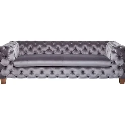 KARE Design Sofa Desire 3-Places Velours Gris
