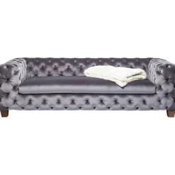 KARE Design Sofa Desire 3-Places Velours Gris