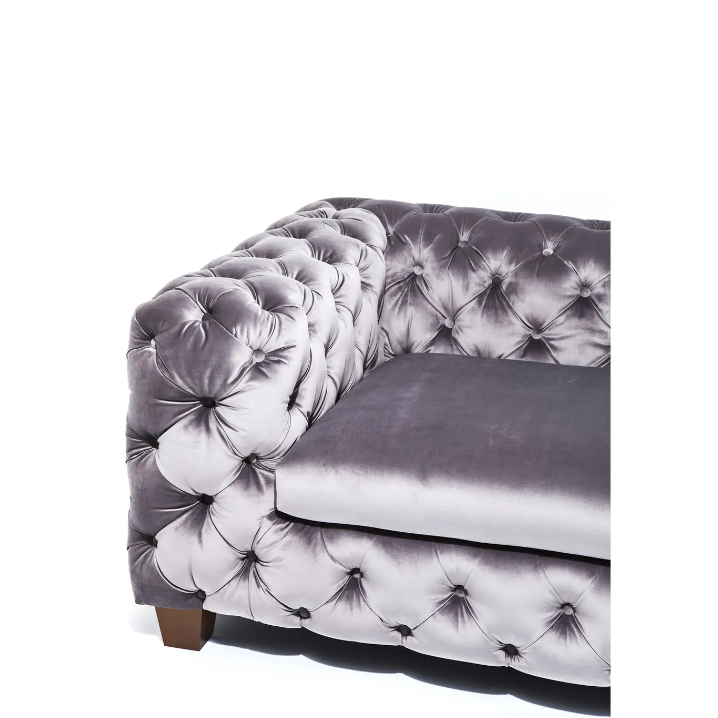 KARE Design Sofa Desire 3-Places Velours Gris