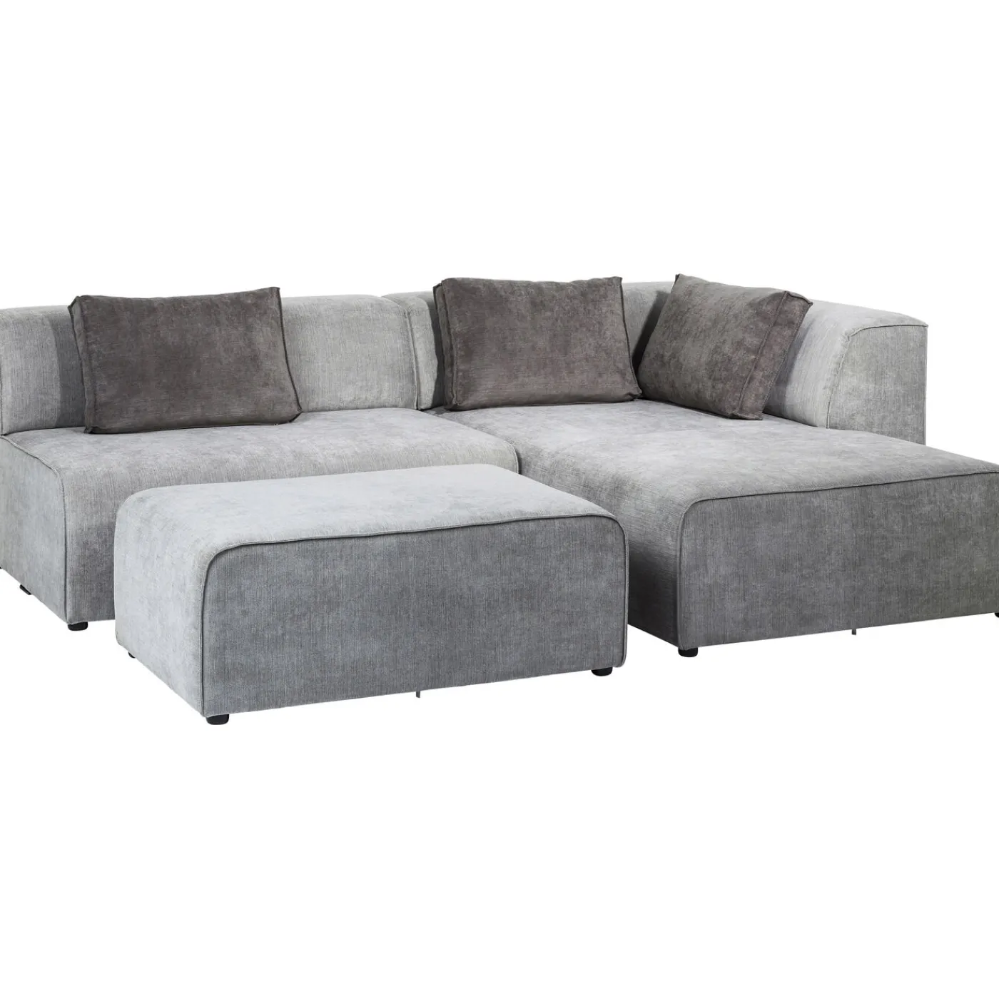 KARE Design Sofa Infinity Meridienne Droite Gris