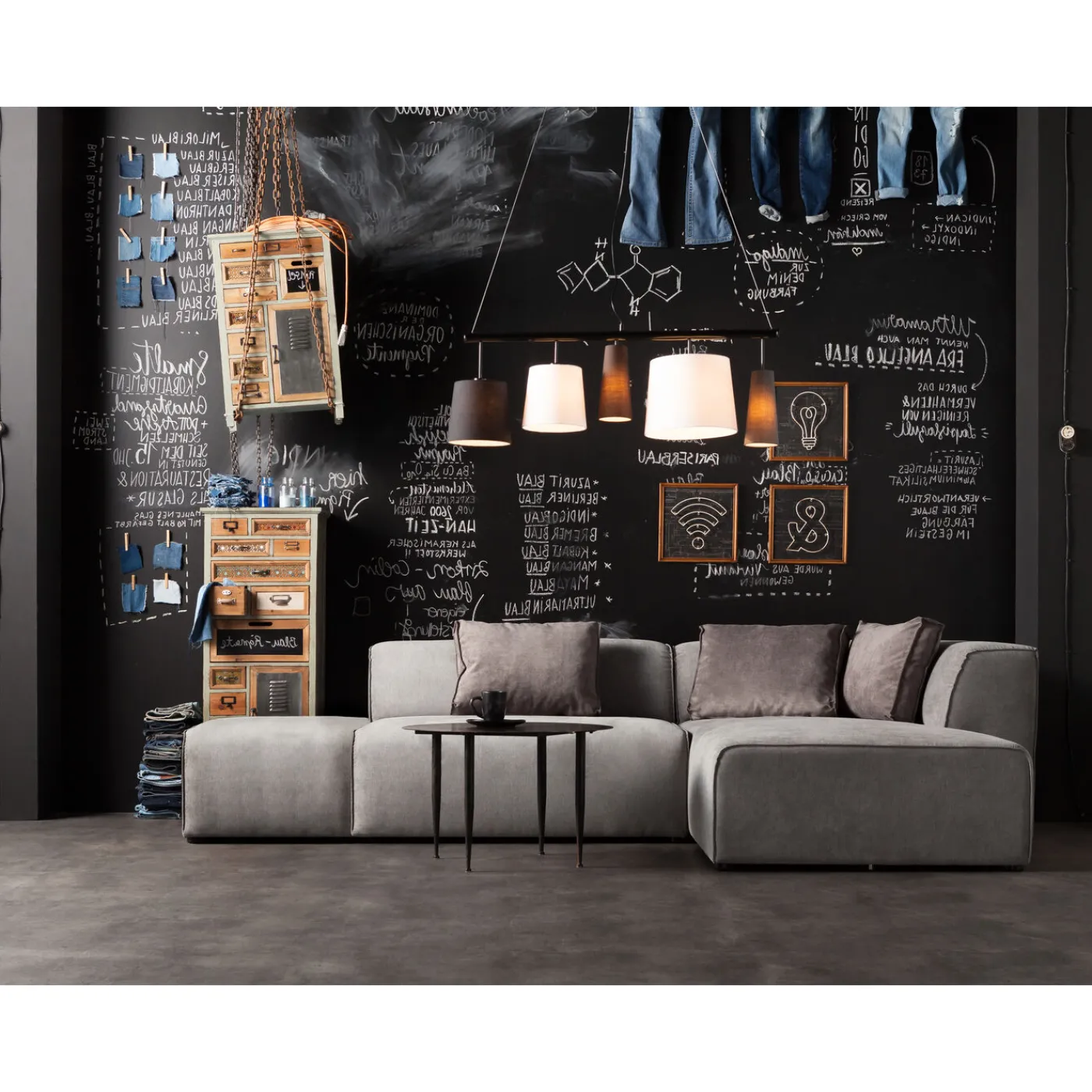 KARE Design Sofa Infinity Meridienne Droite Gris