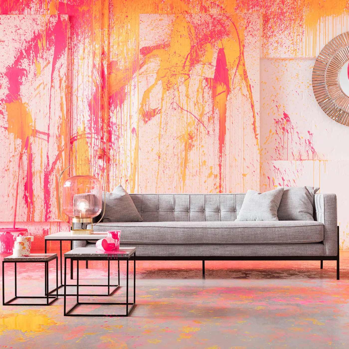 KARE Design Sofa Loft 3-Places Salt & Pepper