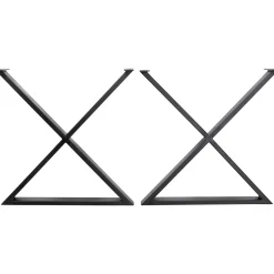 KARE Design Structure Tavola Cross Noir (2/Set)